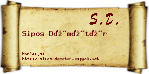 Sipos Dömötör névjegykártya